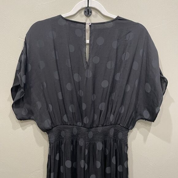 Madewell Wrap-Front Smock-Waist Jumpsuit Dot Jacquard - Size: Medium - Picture 9 of 10